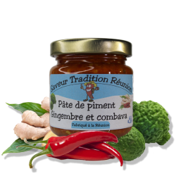 Saveur Tradition Reunion : Pate de piment rouge au gingembre et combava