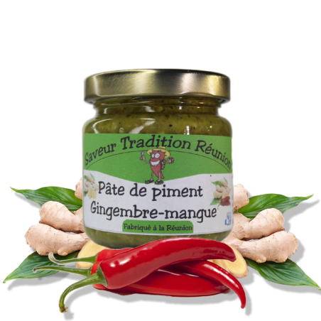 Saveur Tradition Reunion : pate de piment au gingembre-mangue