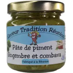 piment vert reunion, pate de piment au gingembre combava, saveur tradition reunion,