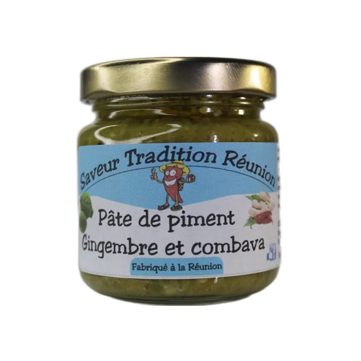 piment vert reunion, pate de piment au gingembre combava,   saveur tradition reunion,