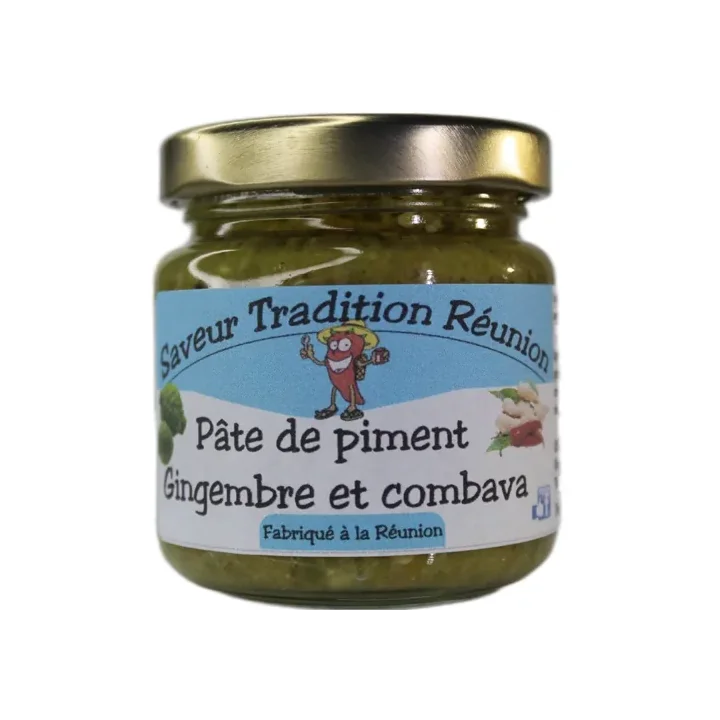piment vert reunion, pate de piment au gingembre combava, saveur tradition reunion,