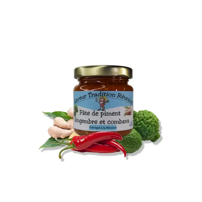 saveur tradition reunion : pate de piment gingembre et combava, recette piment, piment, la pate piment,