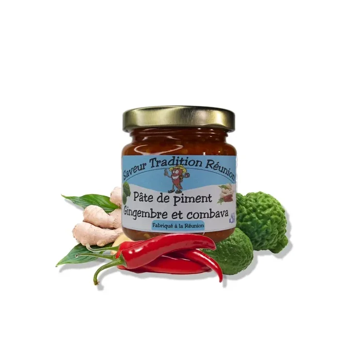saveur tradition reunion : pate de piment gingembre et combava, recette piment, piment, la pate piment,