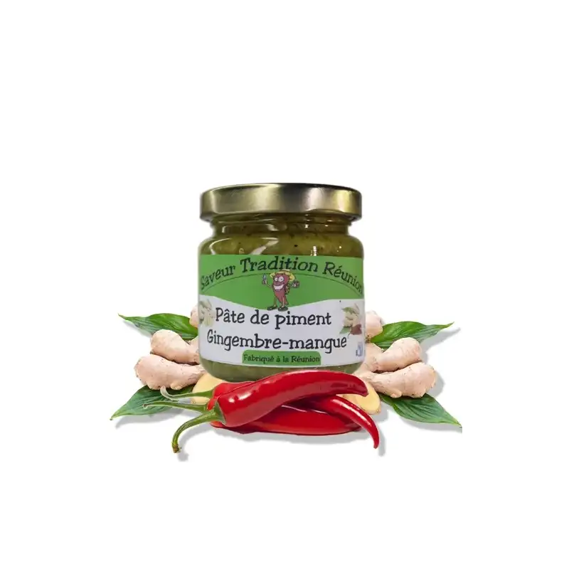Saveur Tradition Reunion : pate de piment au gingembre-mangue