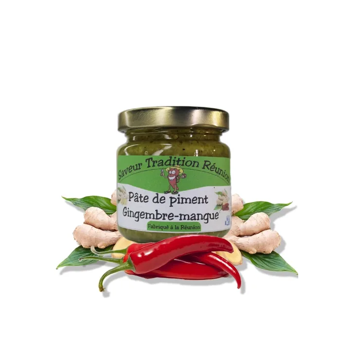 Saveur Tradition Reunion : pate de piment au gingembre-mangue