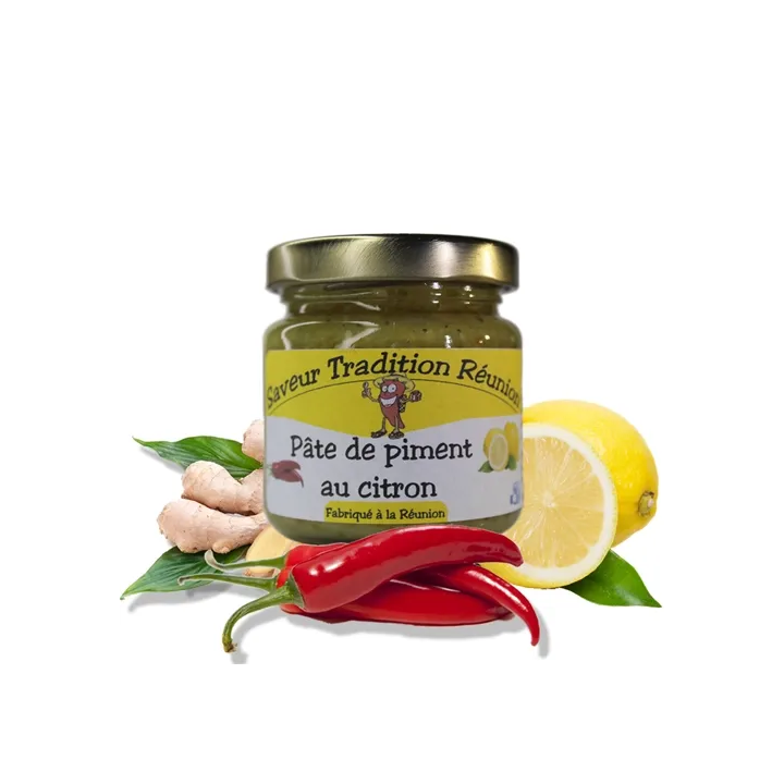 Saveur Tradition Reunion, pate de piment au citron, piment, sauce piquante, reunion