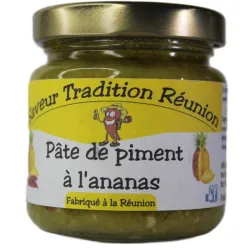 Saveur Tradition Reunion, pate de piment a l ananas, sauce piquante