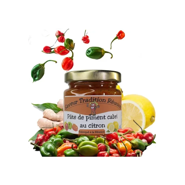 Saveur tradition reunion, pate de piment cabri au citron , piment, saveur et tradition, reunion, sauce piquante