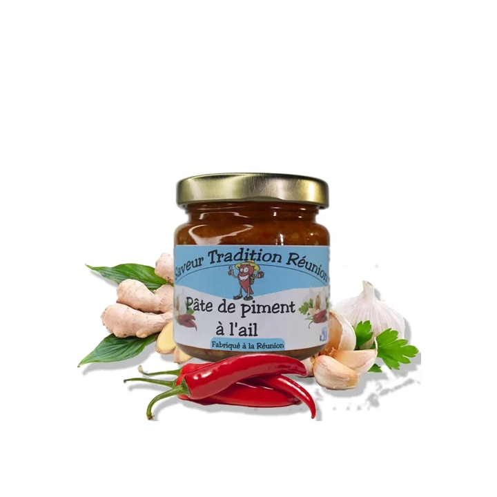 Saveur tradition reunion, pate de piment ail , piment, saveur et tradition, reunion, sauce piquante