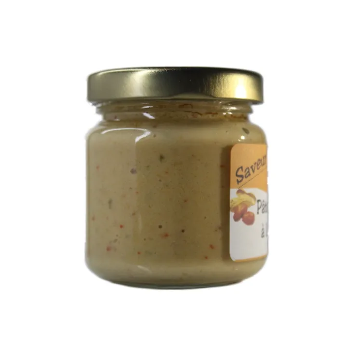 Pâte de piment artisanale à la cacahuète, texture onctueuse et goût légèrement grillé, fabriquée à La Réunion