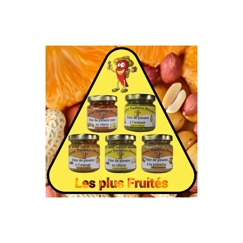 Saveur et tradition, les 5. fruités, reunion, pate de piment, piment, sauce piquante