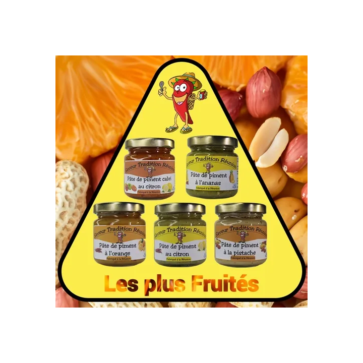 Saveur et tradition, les 5. fruités, reunion, pate de piment, piment, sauce piquante