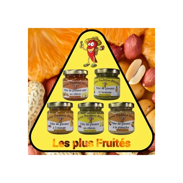 Saveur et tradition, les 5. fruités, reunion, pate de piment, piment, sauce piquante