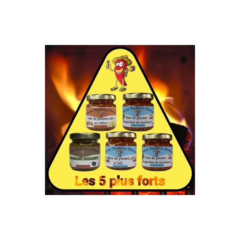 Saveur et tradition, reunion, les 5 plus fort, pate de piment, piment, sauce piquante