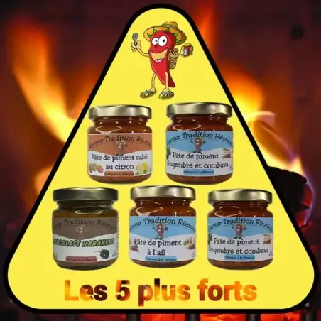 Saveur et tradition, reunion, les 5 plus fort, pate de piment, piment, sauce piquante