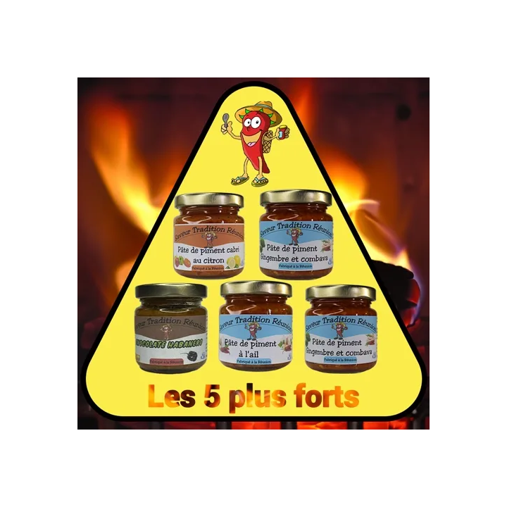 Saveur et tradition, reunion, les 5 plus fort, pate de piment, piment, sauce piquante