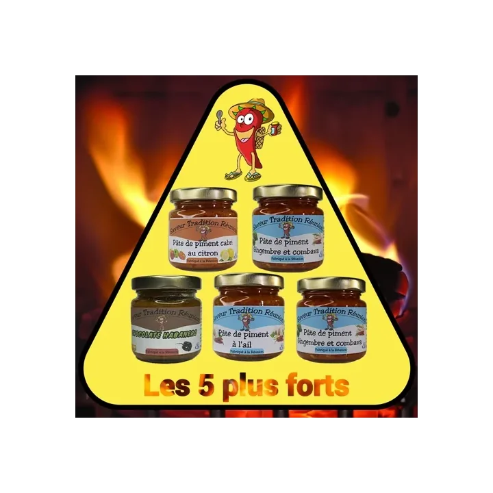 Saveur et tradition, reunion, les 5 plus fort, pate de piment, piment, sauce piquante