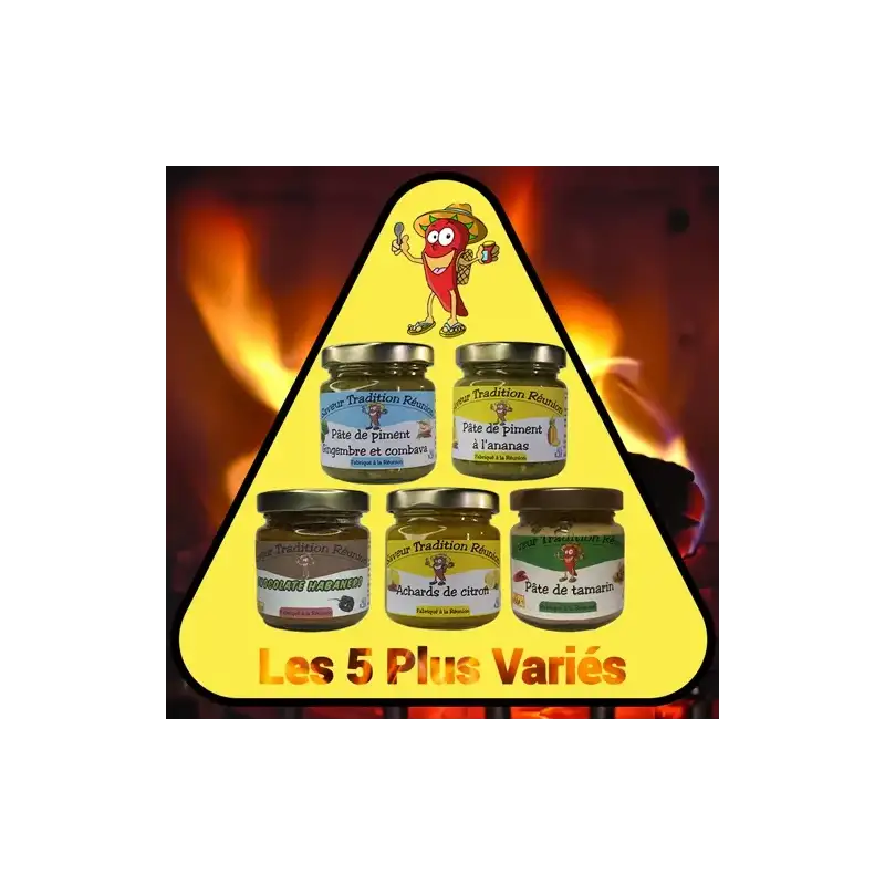 Saveur et tradition, les 5 plus varié reunion, pate de piment, piment, sauce piquante