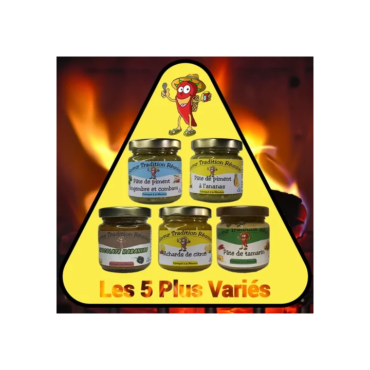 Saveur et tradition, les 5 plus varié reunion, pate de piment, piment, sauce piquante