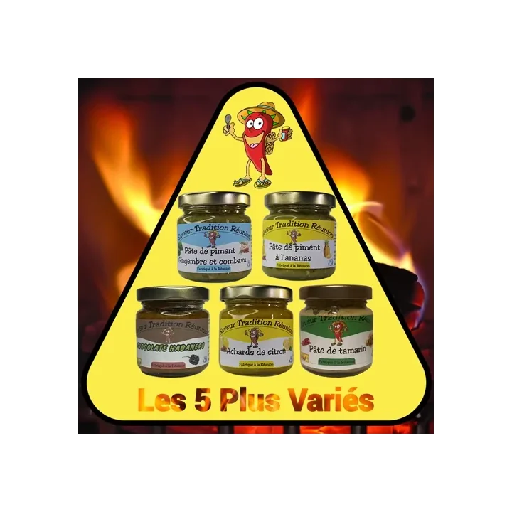 Saveur et tradition, les 5 plus varié reunion, pate de piment, piment, sauce piquante