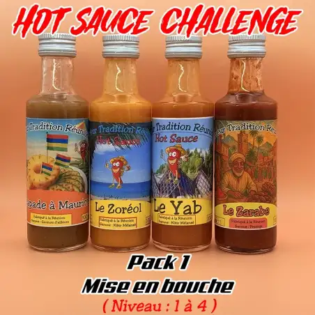 Pack 1 Hot Sauce Challenge – Sauces Piquantes Réunionnaises
