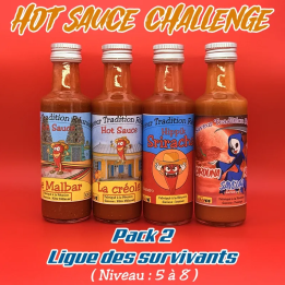 Pack 2 Hot Sauce Challenge – Niveaux 5 à 8 | Saveur Tradition Réunion