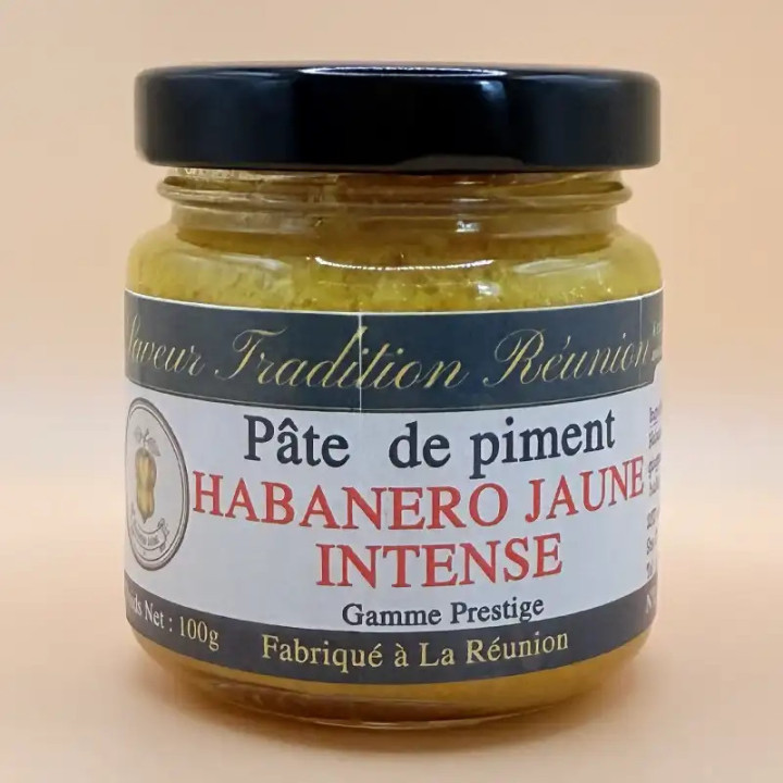 Pâte de piment Habanero Jaune Intense gamme Prestige Saveur Tradition Réunion