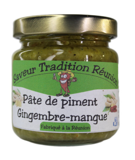 Saveur Tradition Reunion : pâte de piment au gingembre-mangue F