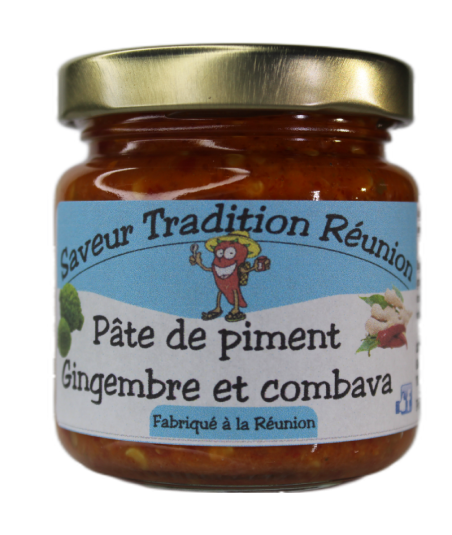 Saveur Tradition Reunion : Pate de piment rouge au gingembre et combava F