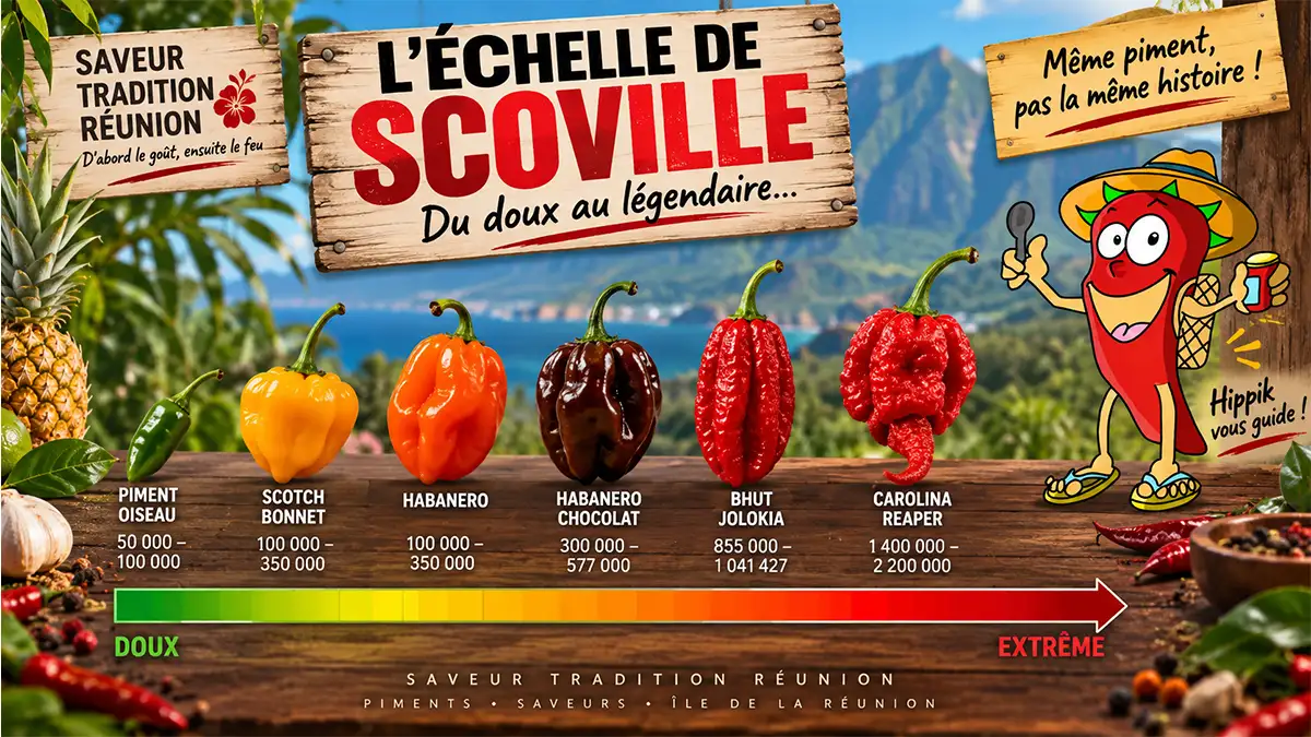 Échelle de Scoville et force des différents piments