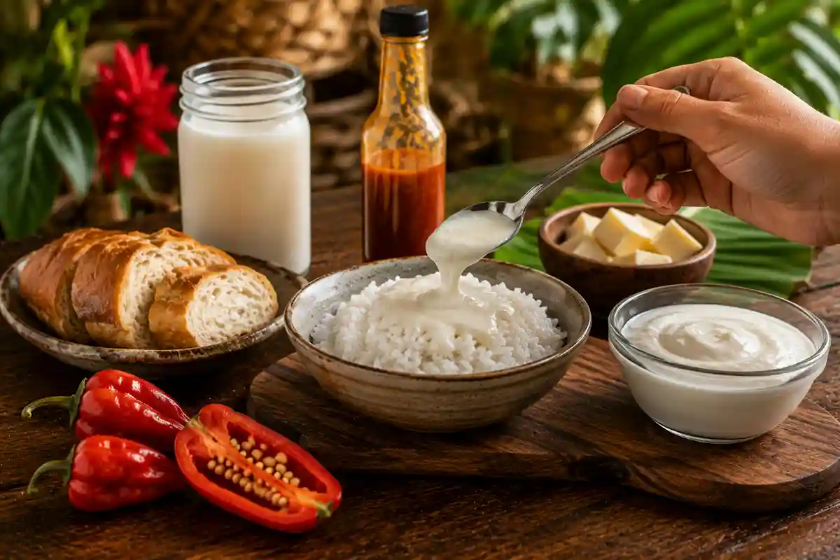 Riz et pain pour atténuer le piquant